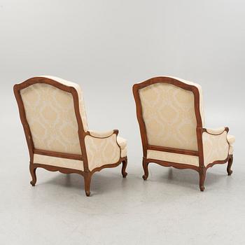 A pair of Louis XV armchairs, second half of the 18th century.