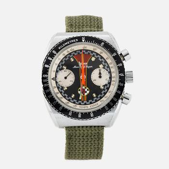 YEMA, Meangraf Super,  wristwatch, chronograph, 37 mm.