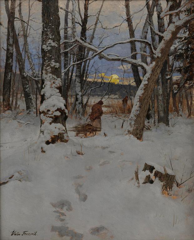 Victor Forssell, "Vinter, Solnedgång".