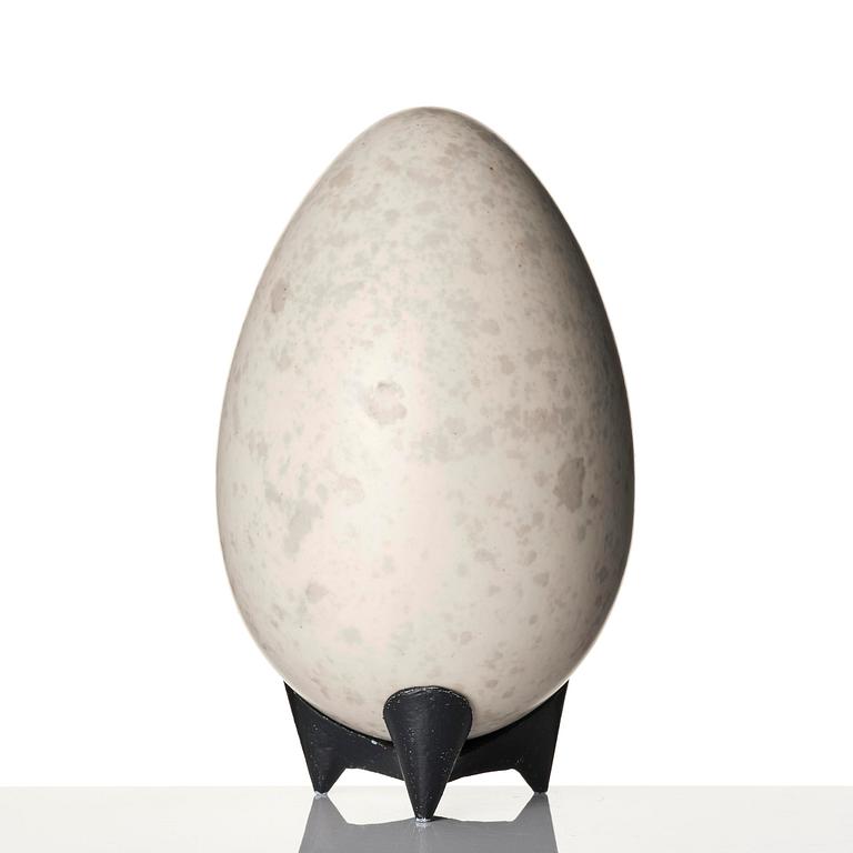 Hans Hedberg, a faience sculpture of an egg, Biot, France.