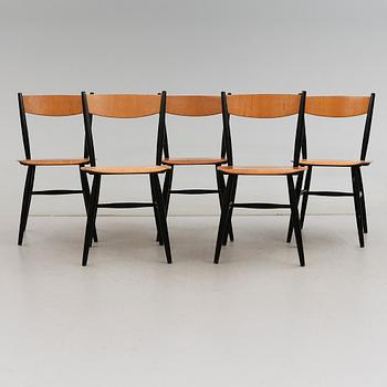 STOLAR, 5 st, "Fanett", Ilmari Tapiovaara, Edsbyverken, 1958.