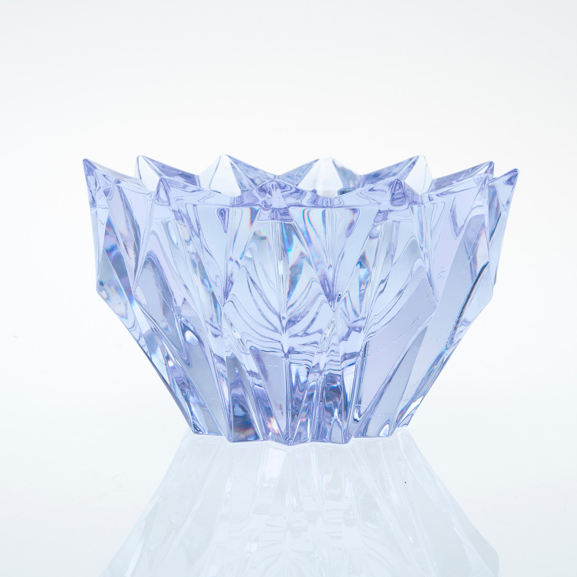 SKÅL, glas, "Näckros", signerad Aimo Okkolin Riihimäen Lasi Oy.