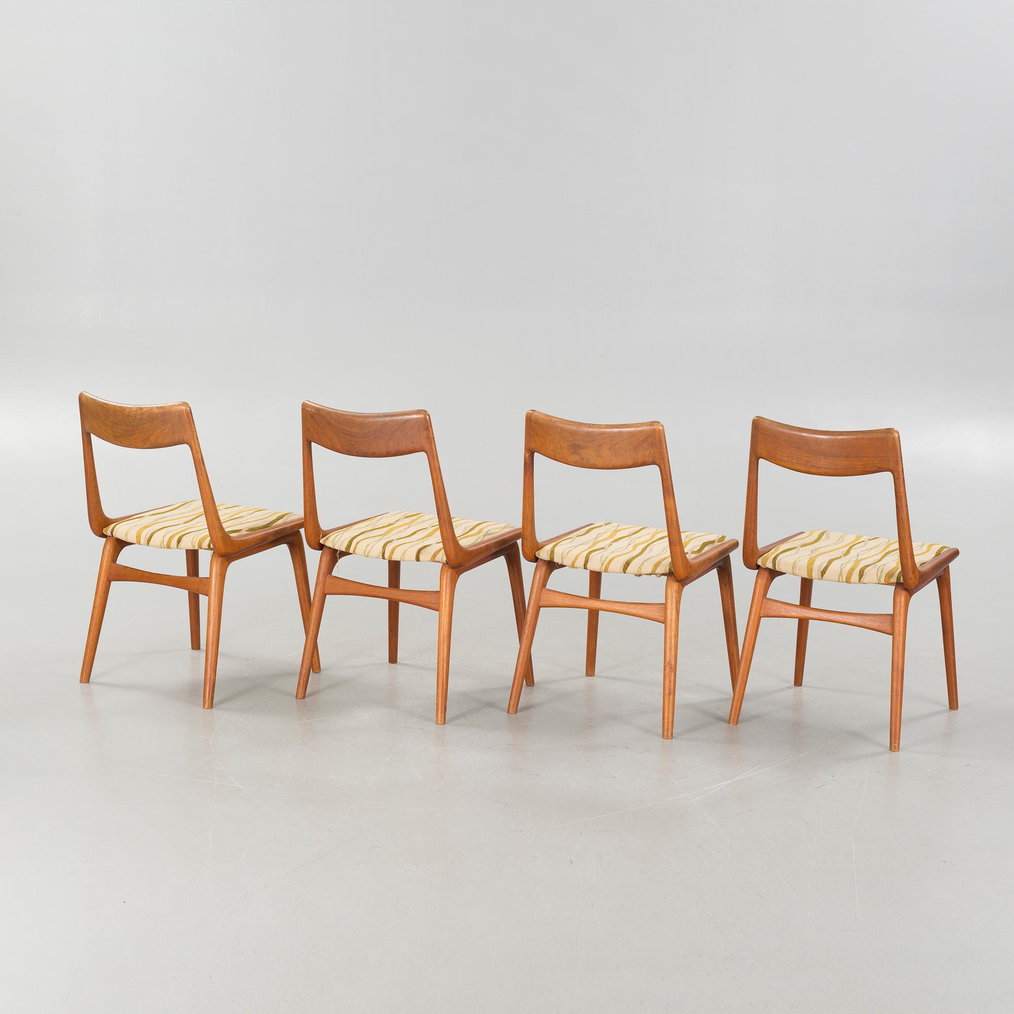 ALFRED CHRISTIANSEN, 4 st, modell 370, Slagelse Møbelvaerk, 1900-talets andra hälft.