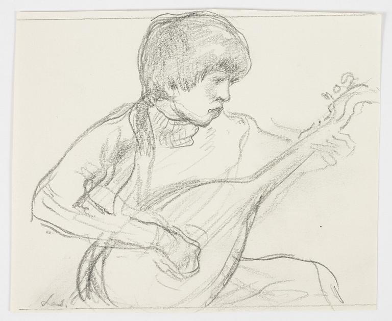 Lotte Laserstein, Boy with instrument.