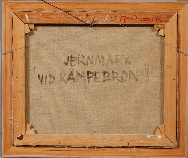 SIGGE JERNMARK, olja på pannå, signerad.