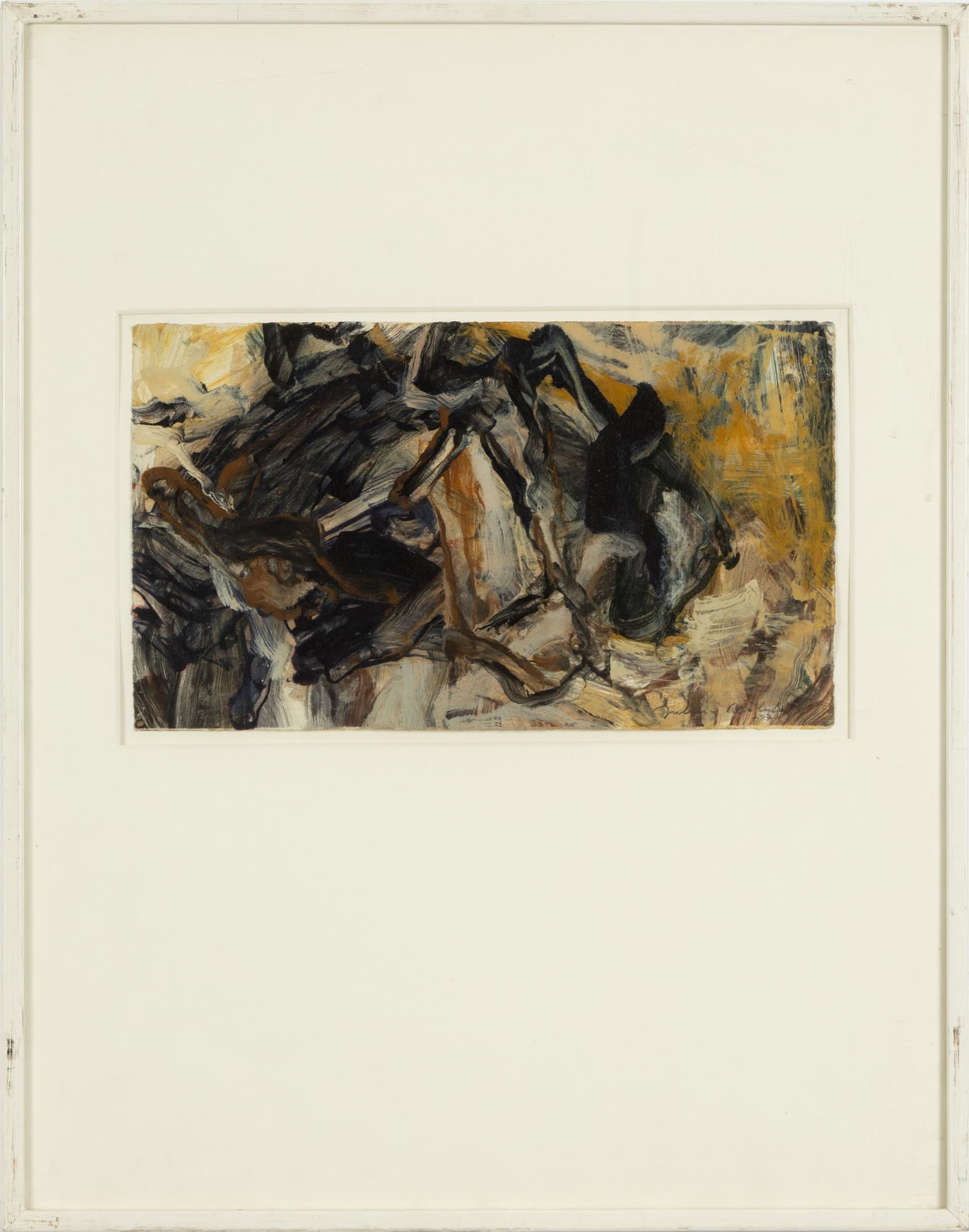 Jukka Mäkelä, olja på papper, signerad och daterad -87.