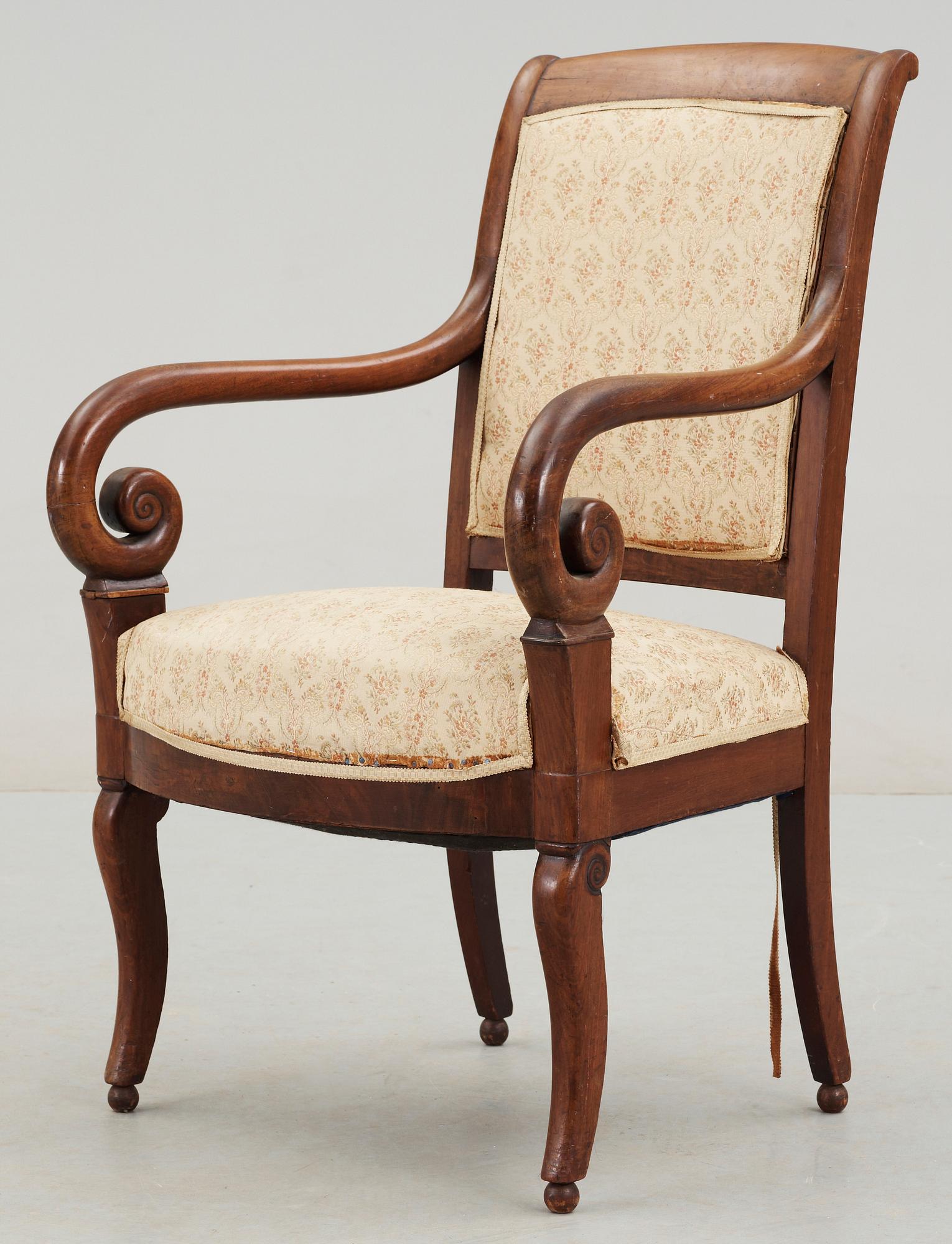 KARMSTOL, senempire, 1800-talets mitt.