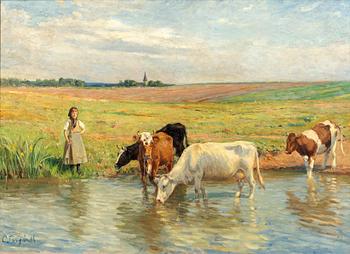 CARL TRÄGÅRDH, oil on canvas, signed.