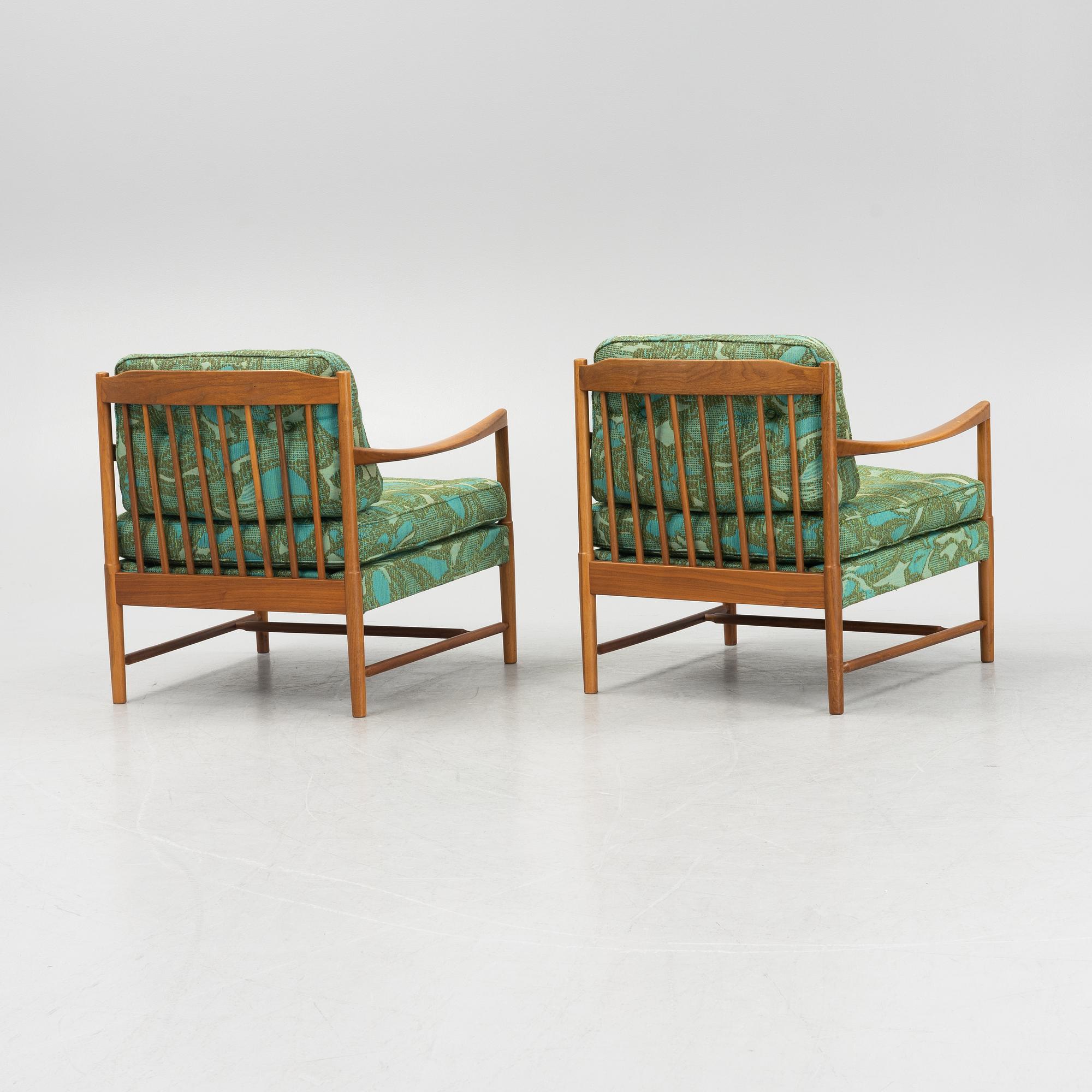 A Pair of 'Bristol' Armchairs, Lindlöfs Möbler, Lammhult, Sweden.