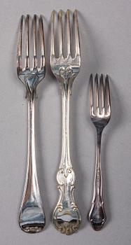 BESTICK, ca 30 delar, nysilver.