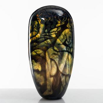 Eva Englund, a graal glass vase, Orrefors 1989.