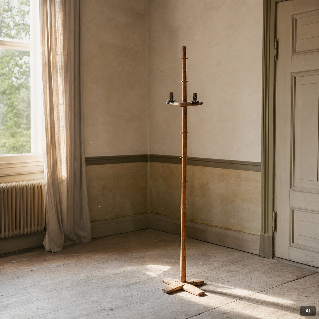 A floor candlestick, 19th Century.