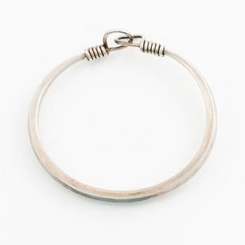 A bracelet and two pairs of earrings, silver, including E Ohlsson, Stockholm 1977.