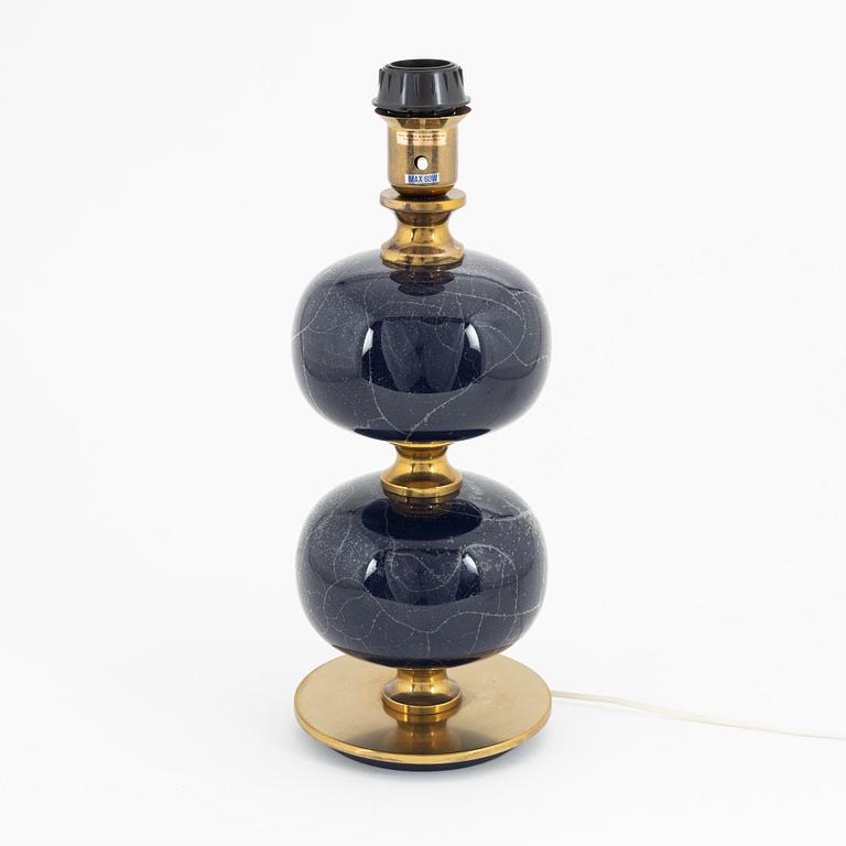 A glass table light, AB Stilarmatur, Tranås, second half of the 20th Century.