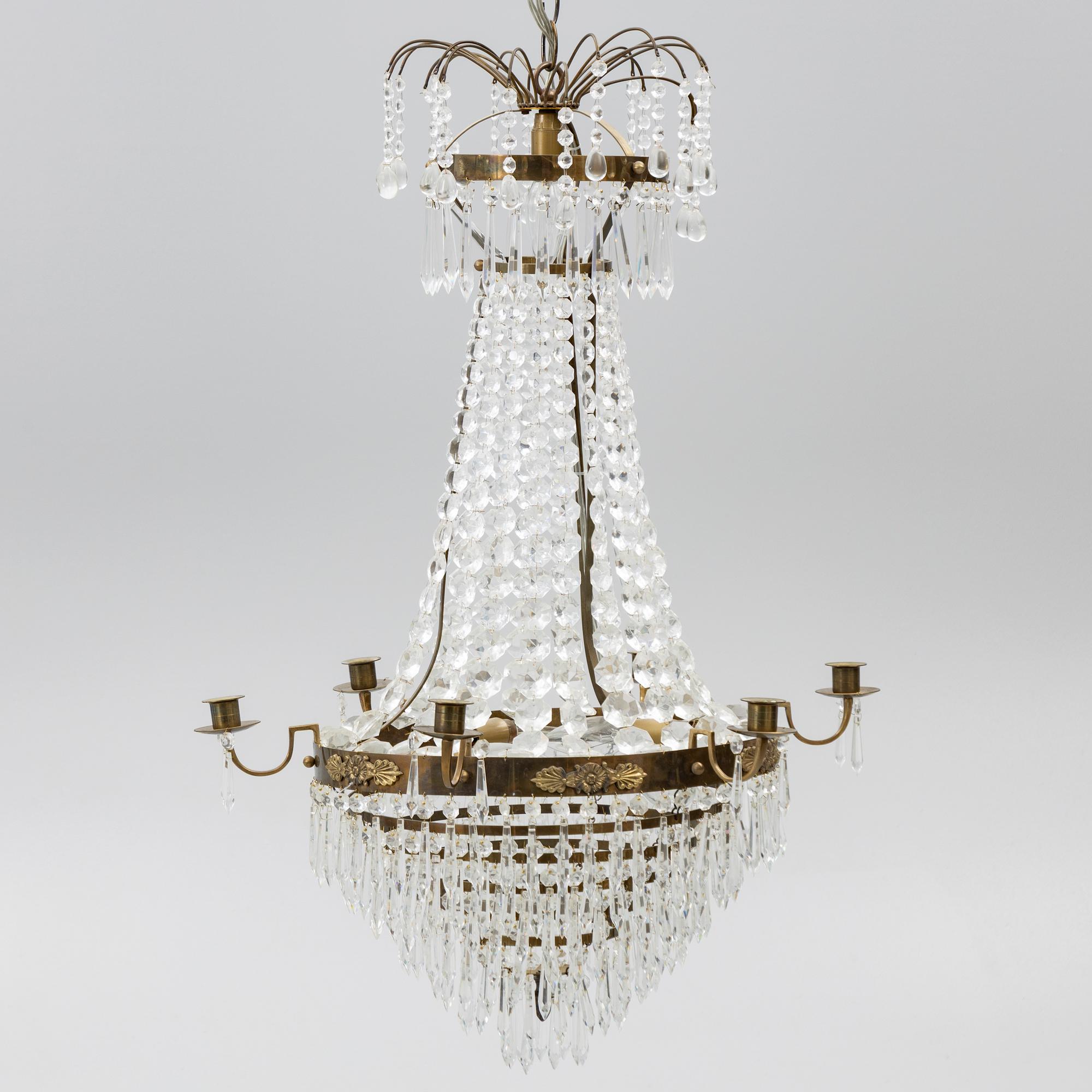 Chandelier, Empire style, early 20th century.