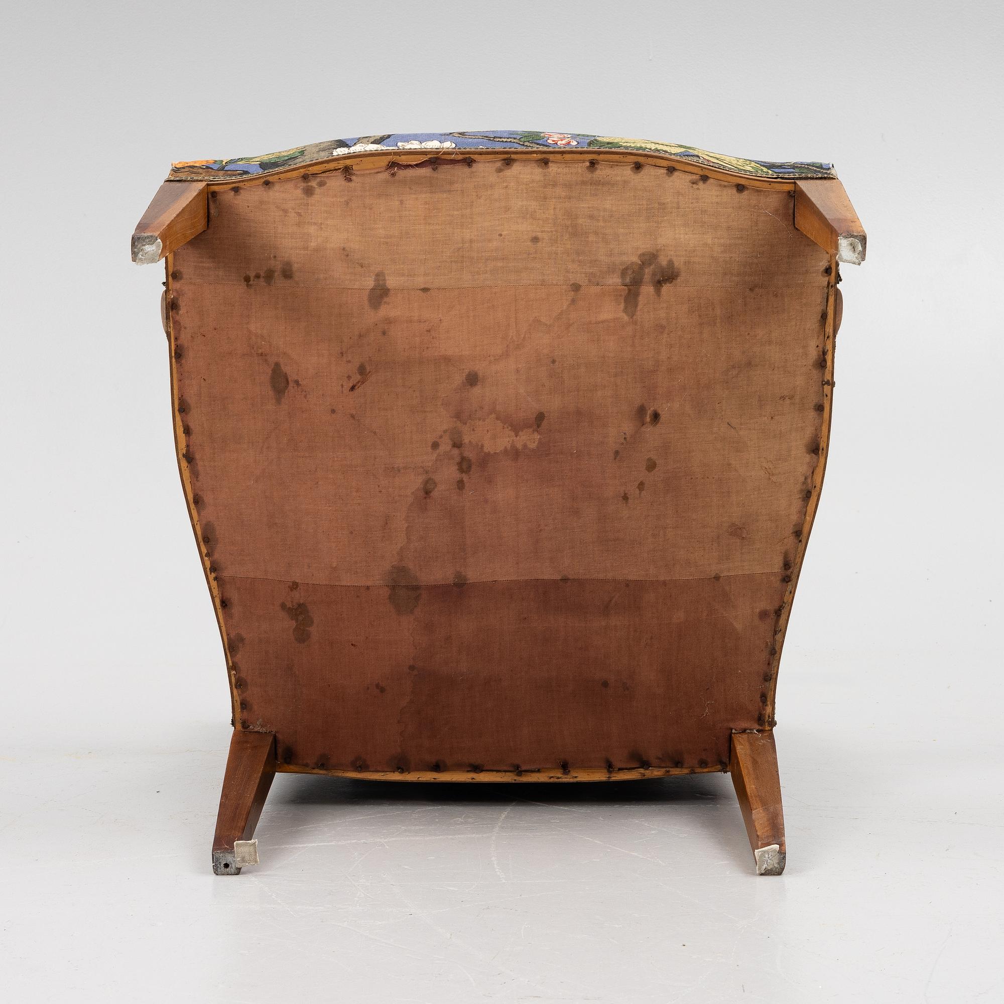 Josef Frank, a model 969 armchair, Firma Svenskt Tenn, Sweden.