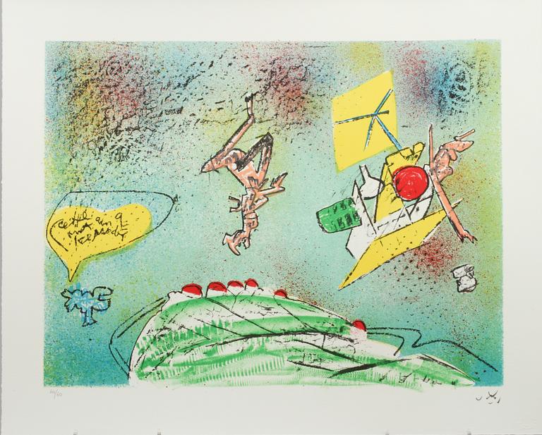 ROBERTO MATTA, färglitografi, signerad och numrerad 46/60.