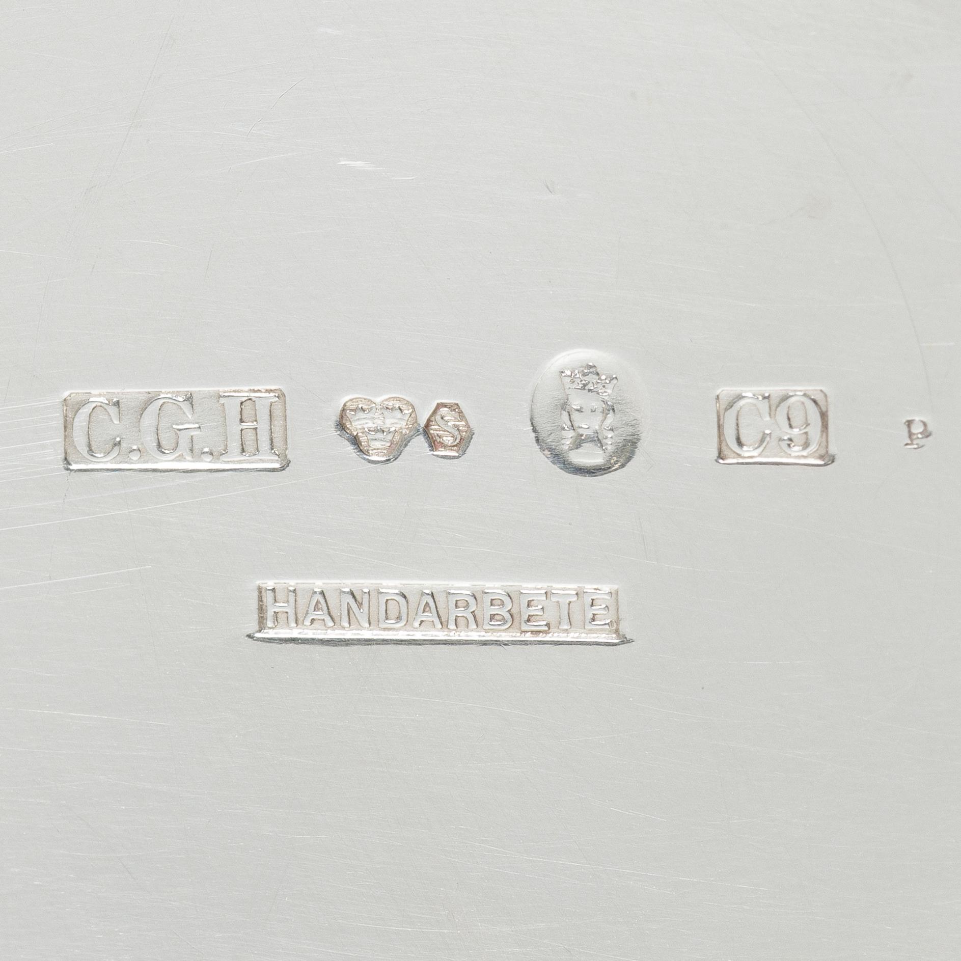 5 pieces of silver goods, including CG Hallberg, 20th century.