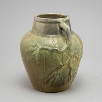 Albin Hamberg, a stoneware Art Nouveau urn, Höganäs, early 20th Century.