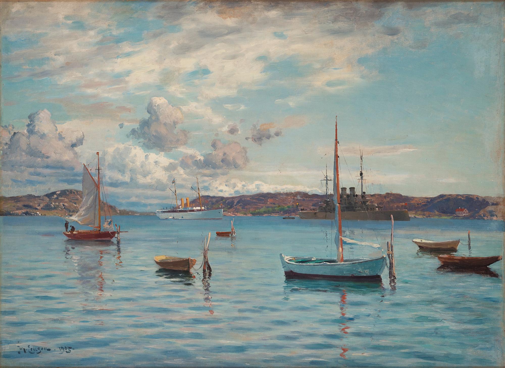 Johan Ericson, Utsikt från Marstrand mot Albrektsunds kanal.