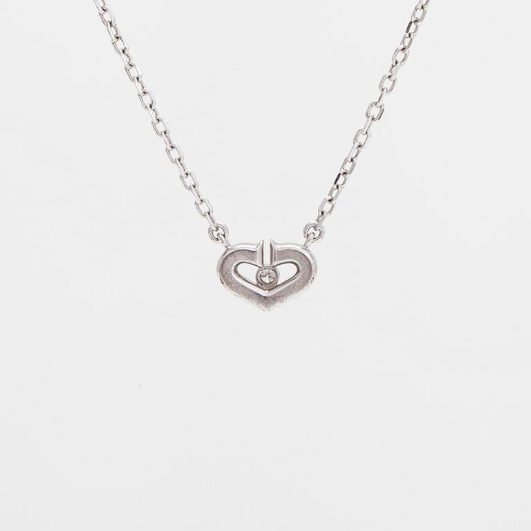 Cartier, halsband, "C Heart of Cartier", 18K vitguld och diamanter ca 0.09 ct tot.