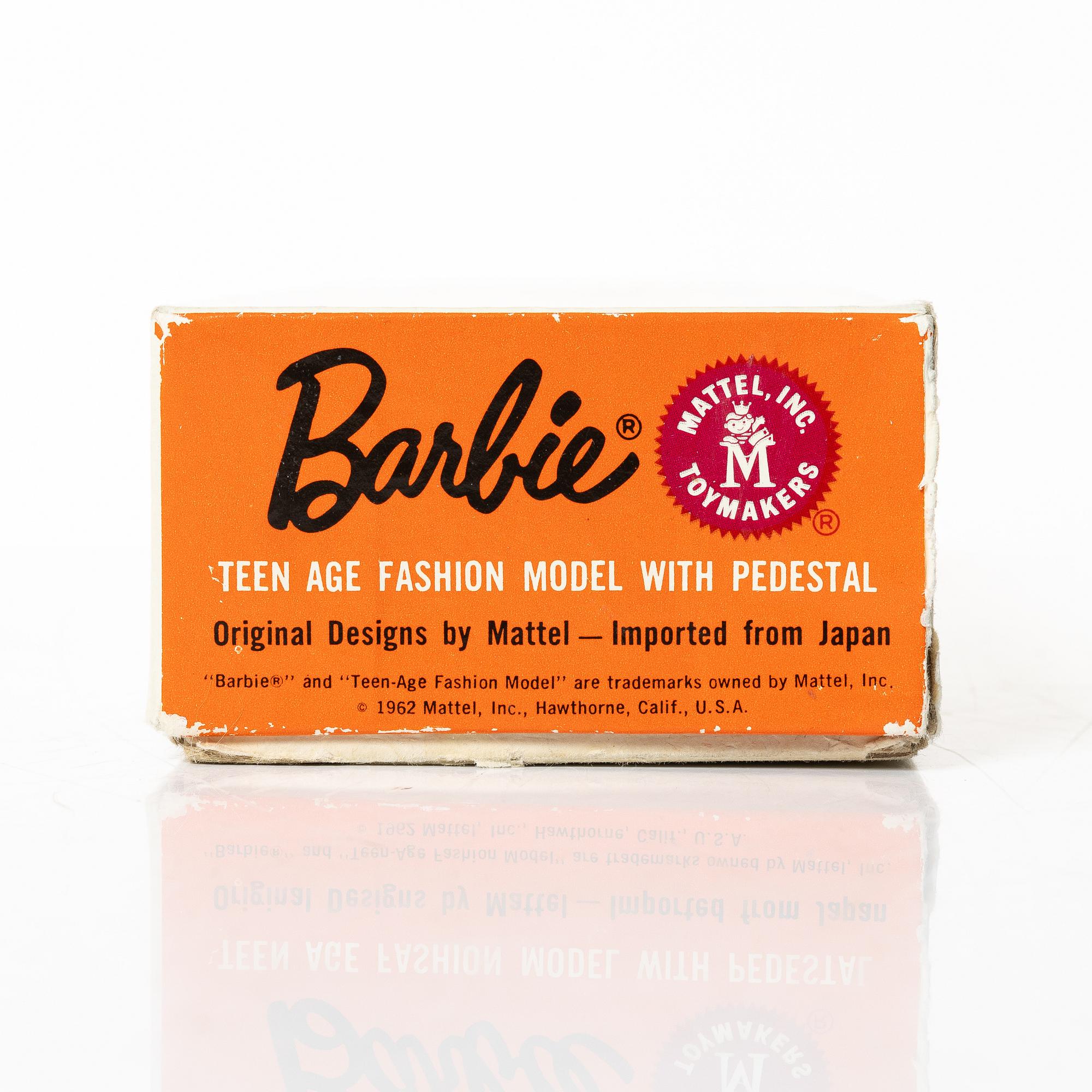 Barbie dolls, 4 pcs, along with clothes and accessories, Mattel, 1960s.