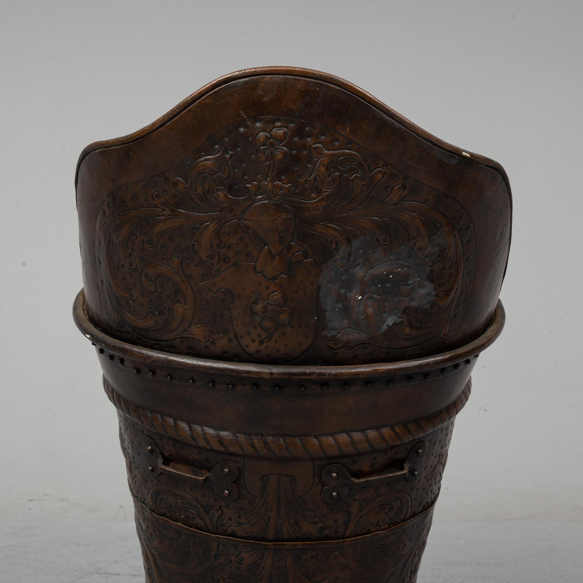 PARAPLYSTÄLL, koppar, 1800-tal.
