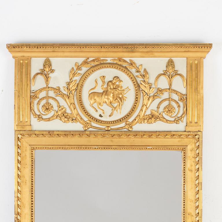 A late Gustavian mirror possibly by Carl Corssar, early 19th Century.