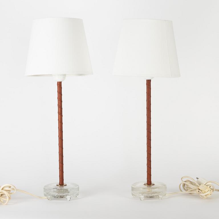 Table lamps, a pair, Eskilstuna Elektrofabrik, second half of the 20th century.