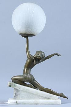 BORDSLAMPA, art deco, 1900-talets första kvartal.