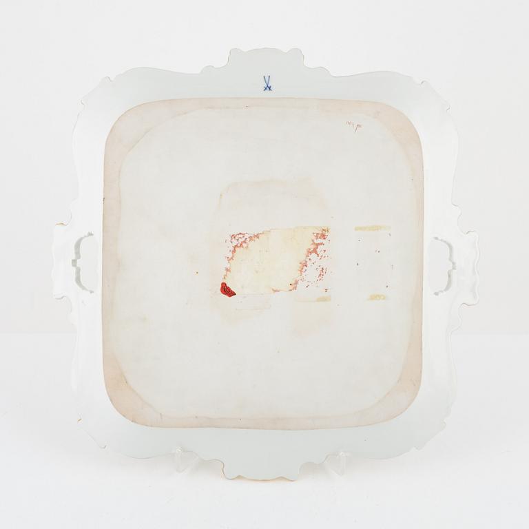 A Rococo style Porcelain Tray, Meissen, Germany, 1943-1945.