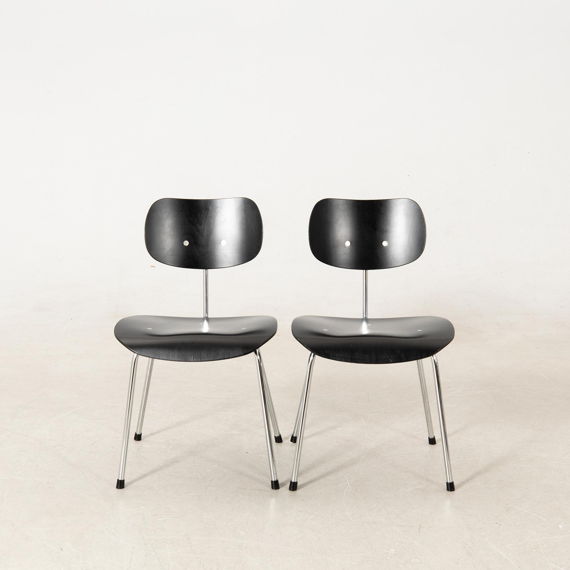 Egon Eiermann, chairs 4 pcs "SE 68", Wilde & Spieth 2000s.