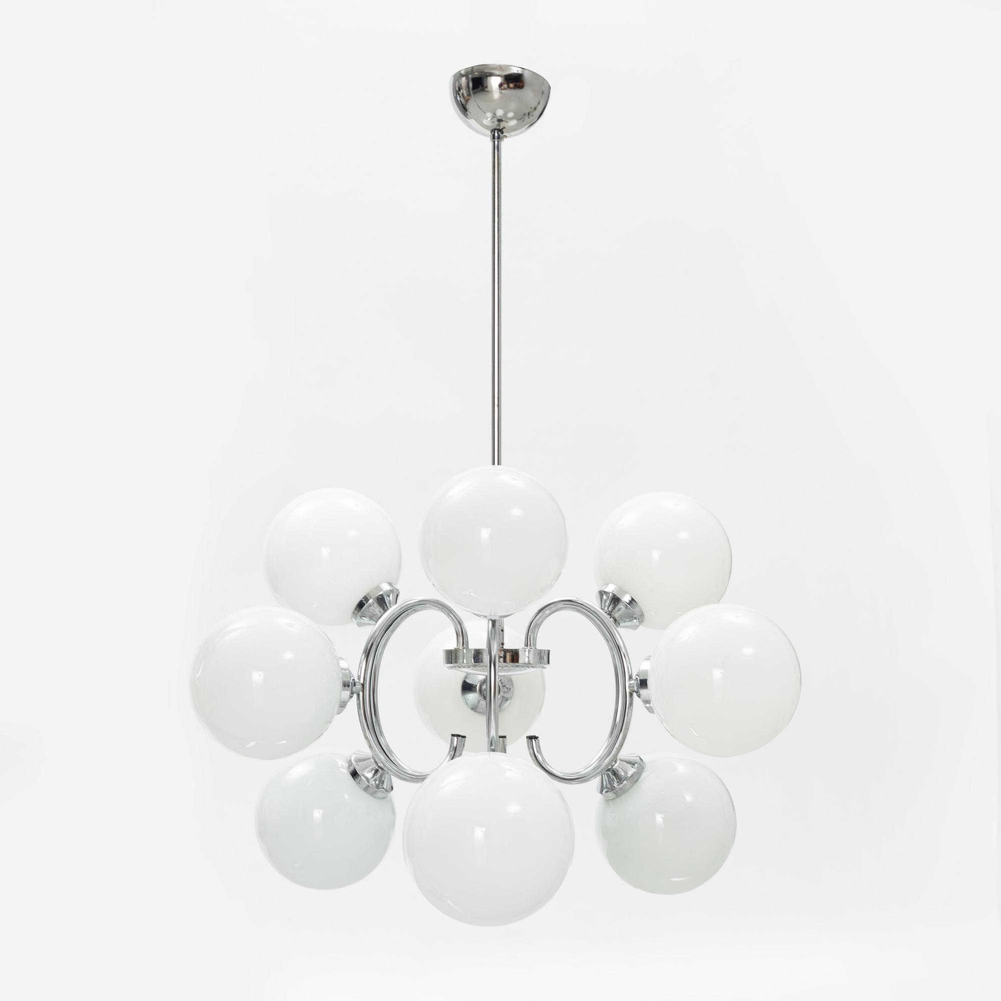 A glass ceiling light, second half of the 20th Century.