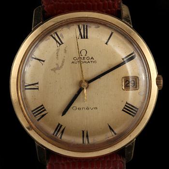 ARMBANDSUR, boett i 18 K guld, Genève, Omega, 1960-tal, total vikt 38 g.