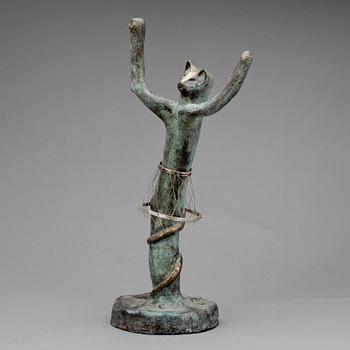 CECILIA B GRÖNING, brons och silver, signerad Cecilia B Gröning.