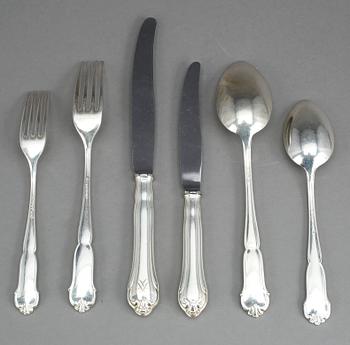 BESTICK, silver 24 delar,  "Drottning Viktoria", bland annat GAB, Stockholm, 1963. Vikt ca 765g.