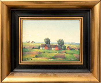 Bror Ljunggren, olja på pannå signerad och daterad 1938.