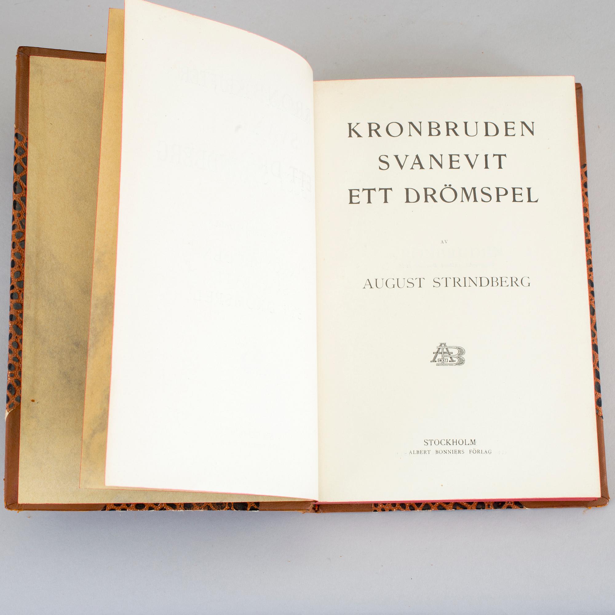 AUGUST STRINDBERGS SAMLADE VERK, 55 vol, 44 delar, Albert Bonniers förlag, Stockholm, 1913-20.