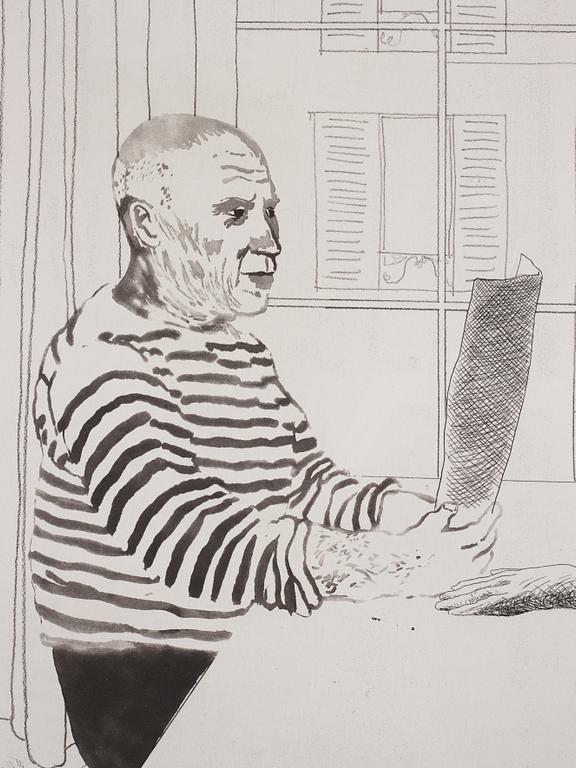 David Hockney, "Artist and Model".