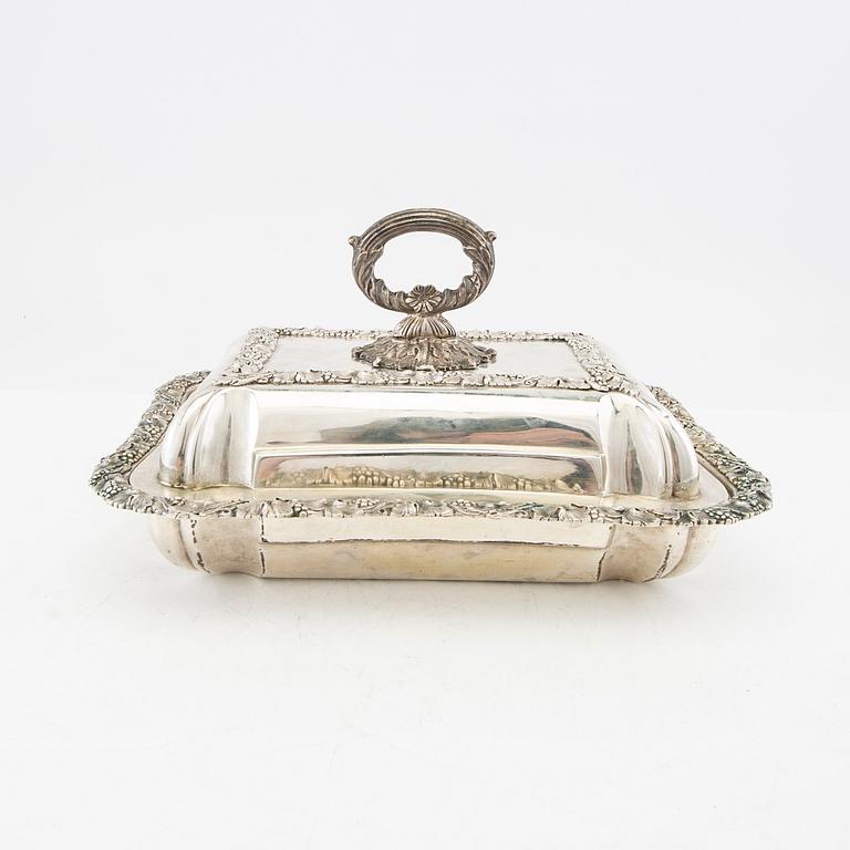 Gustaf Möllenborg, covered serving dish, silver, Stockholm 1856.