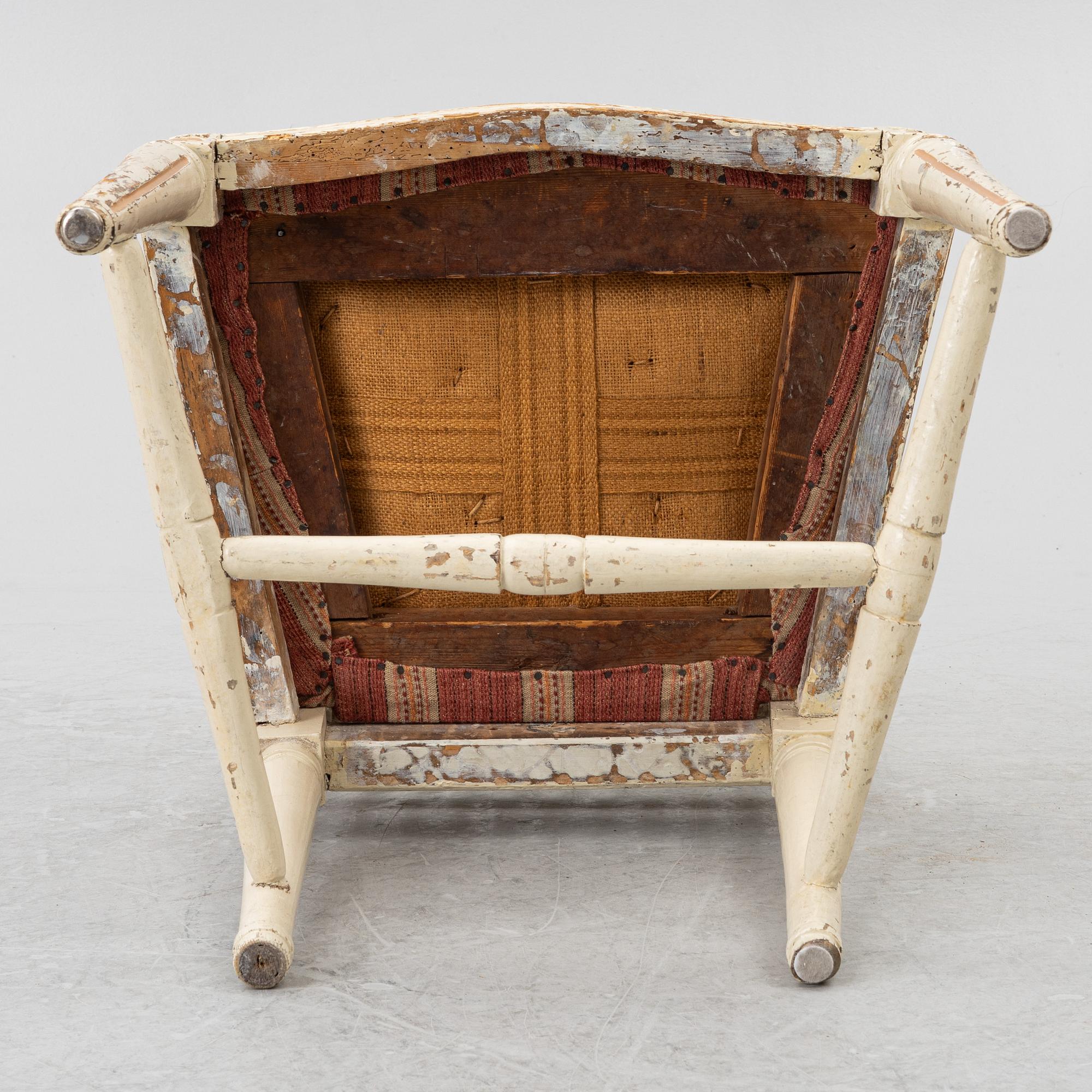 A Gustavian chair, end of the 18th century.