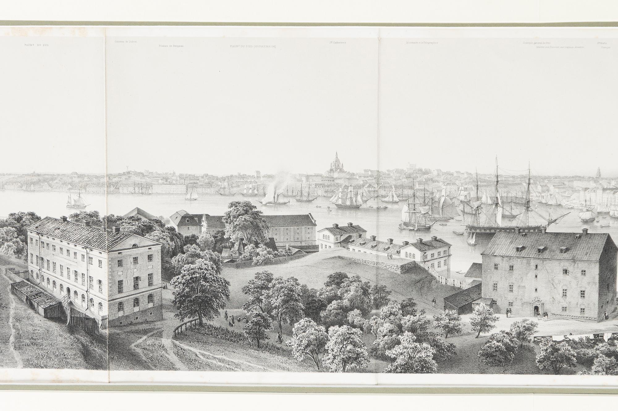 Carl-Johan Billmark, "Panorama de Stockholm pris de la Coupole de l'Eglise de Skeppsholmen".