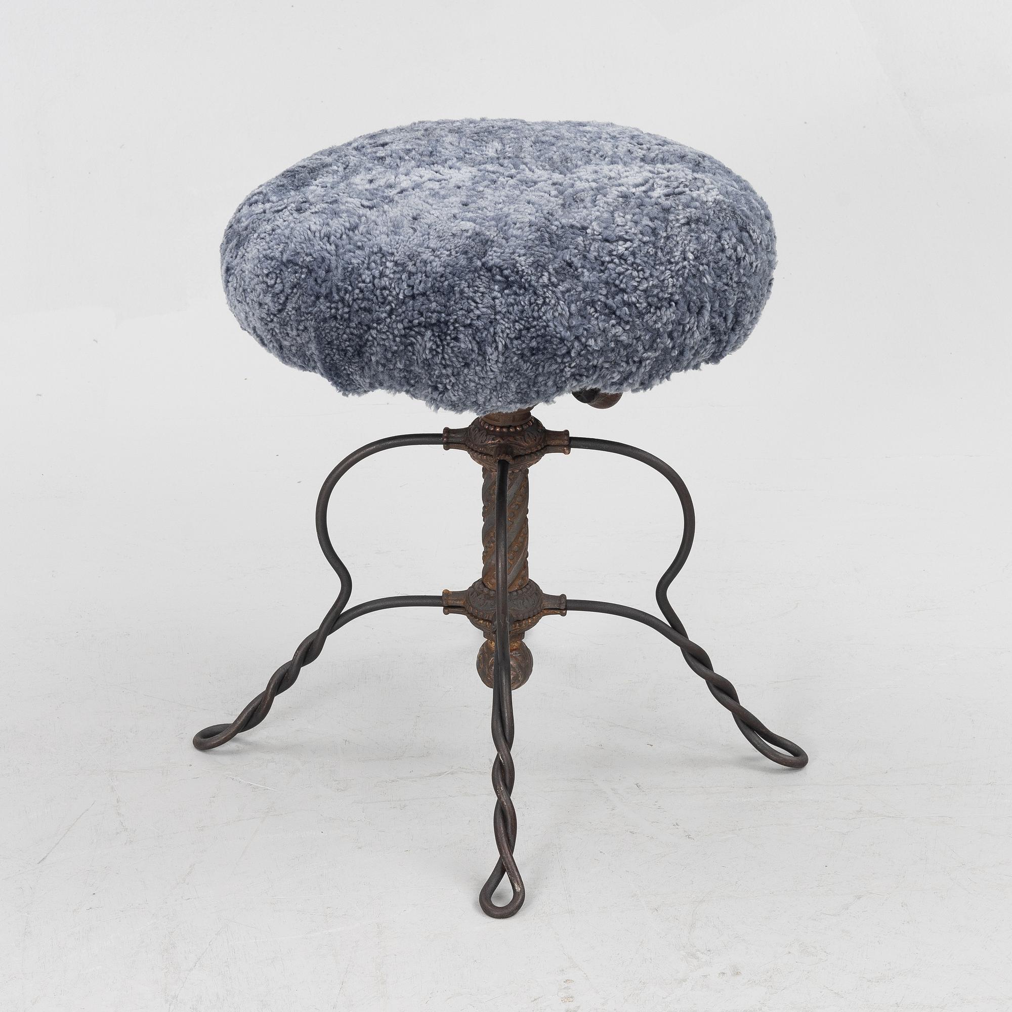 Stool, marked Davis Chair Co, Marysville Ohio, early 20th century.