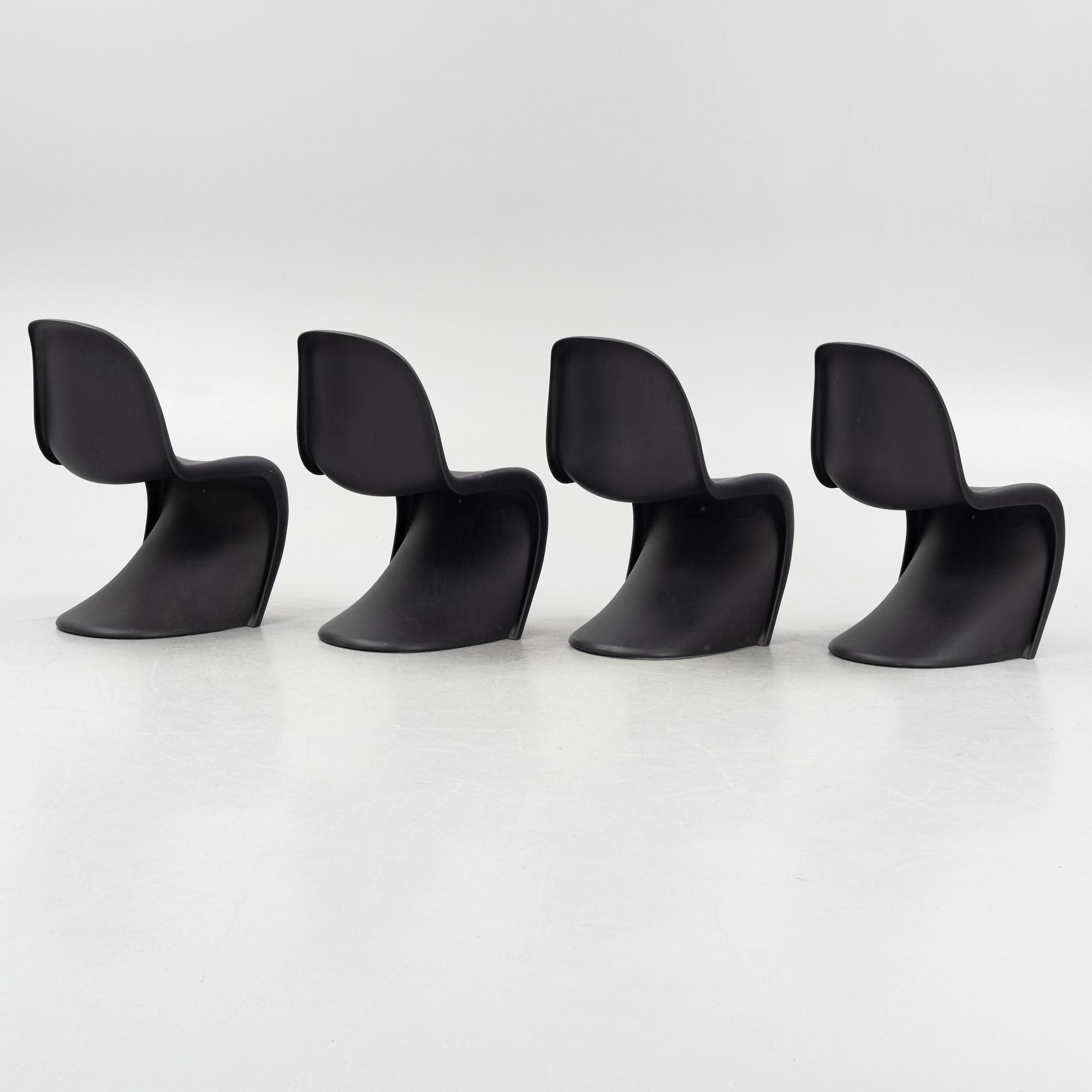 Verner Panton, stolar, 4 st, "Panton Chair", Vitra.