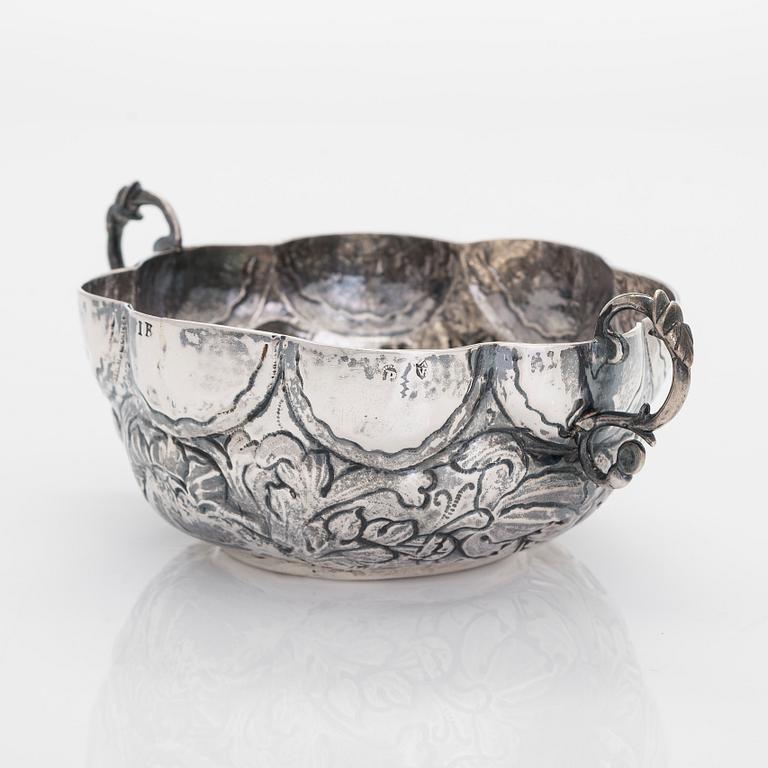 A silver brandy bowl, Porto, Portugal 18th century.