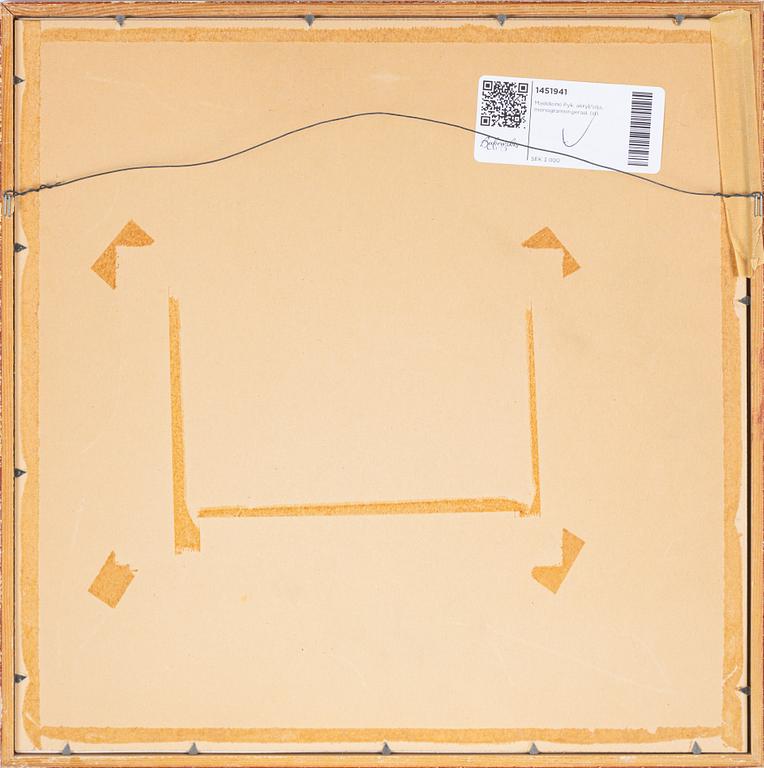 Madeleine Pyk, olja/blandteknik på papper, signerad.