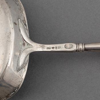 A swedish serving spoon and laddle, including mark of Claude St Claire Donneaud, Karlskrona (1812-27).