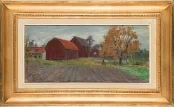 Erik Tryggelin, oil on canvas, signed and dated 15/10 1906.