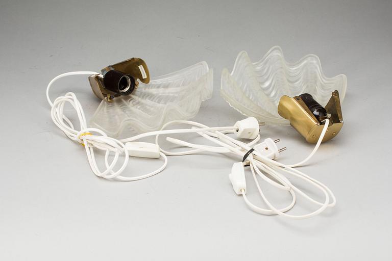 VÄGGLAMPETTER, 1 par. ASEA SKANDIA, 1900-talets mitt.