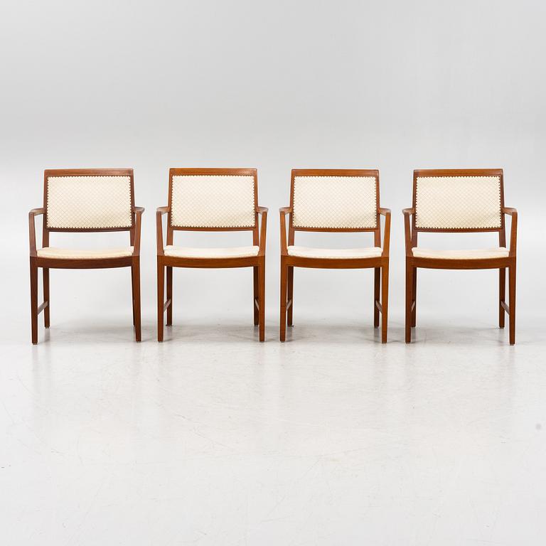 Bertil Fridhagen, four teak armchairs, Bodafors, Sweden, 1960's/70's.